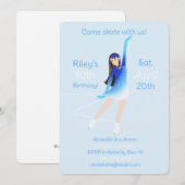 アイススケートパーティーの招待状 招待状 (正面/裏面)