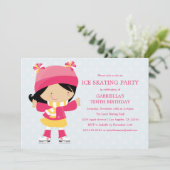 アイススケートパーティー | 誕生日パーティーの招待状 招待状 (スタンド正面)