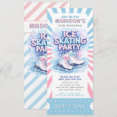アイススケートパーティー 1名様 参加チケット 招待状 (正面/裏面)