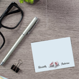 アイススケートライトブルー姿スケートで滑る ポストイット