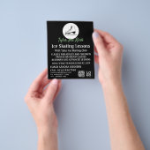 アイススケートロゴ、アイススケートで滑るレッスンズ広告ーズ チラシ (手)