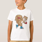 アイススケート付きリススケートで滑るアットアイス Tシャツ (正面)