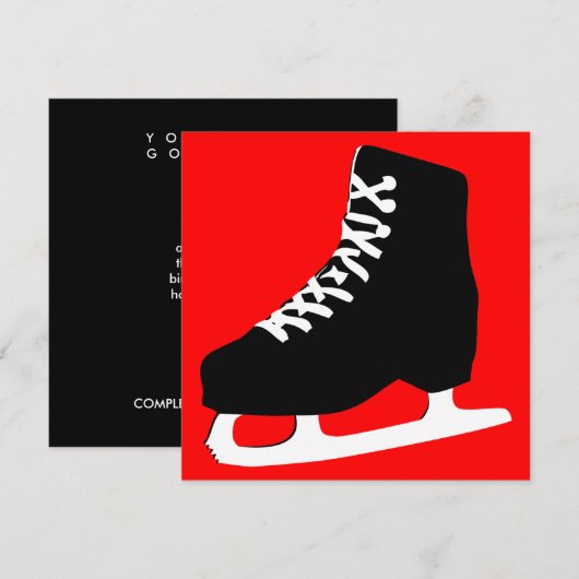 アイススケート場 招待状 (正面/裏面)