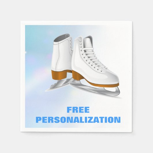 アイススケート紙ナプキンス スタンダードカクテルナプキン (正面)