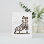 アイススケート葉書 – Mixed Media Art ポストカード (スタンド正面)