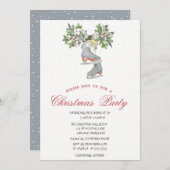 アイススケート雪のクリスマスパーティー 招待状 (正面/裏面)