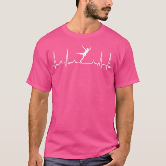 アイススケート ハートビート ECG スケート 氷上 Tシャツ (正面)