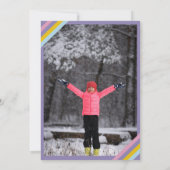 アイススケート レトロ 誕生日写真 招待状 (裏面)