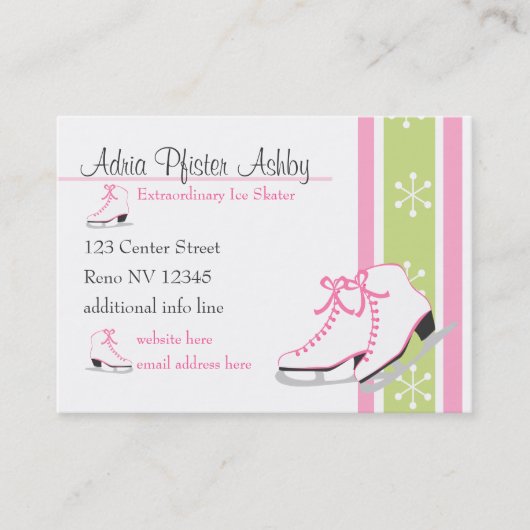 アイススケート 名刺 (正面)