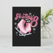 アイススケート 8歳の誕生日 女の子 招待状 (スタンド正面)