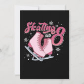 アイススケート 8歳の誕生日 女の子 招待状 (裏面)