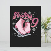 アイススケート 9歳の誕生日 女の子 カード (スタンド正面)