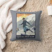 アイススケート- PLMのオリンピック広告宣伝ポスター クッション (ブランケット)