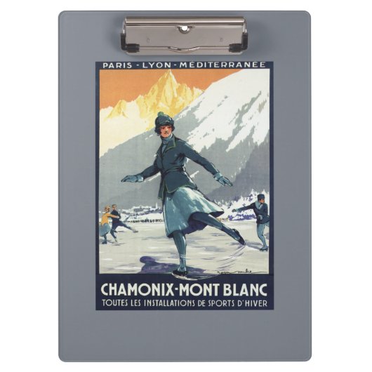 アイススケート- PLMのオリンピック広告宣伝ポスター クリップボード (正面)