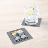 アイススケート- PLMのオリンピック広告宣伝ポスター スクエアペーパーコースター (インサイチュ)