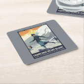 アイススケート- PLMのオリンピック広告宣伝ポスター スクエアペーパーコースター (アングル)