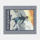 アイススケート- PLMのオリンピック広告宣伝ポスター フリースブランケット (正面(横))