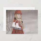 アイススケートJWの少女 ポストカード (正面/裏面)