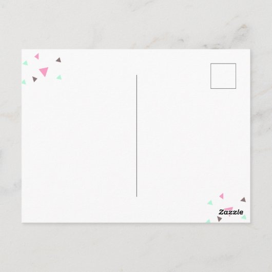 アイススタンドのコンフェッティ バースデーパーティー パープル ポストカード (裏面)