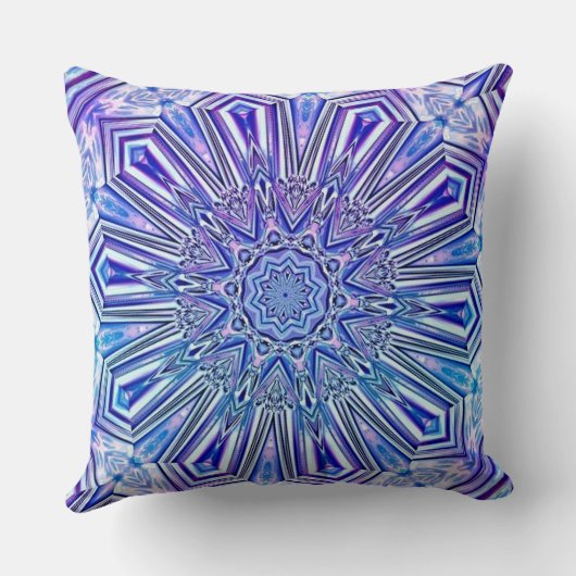 アイススター万華鏡のように千変万化するパターンパターン装飾用クッション クッション (裏面)