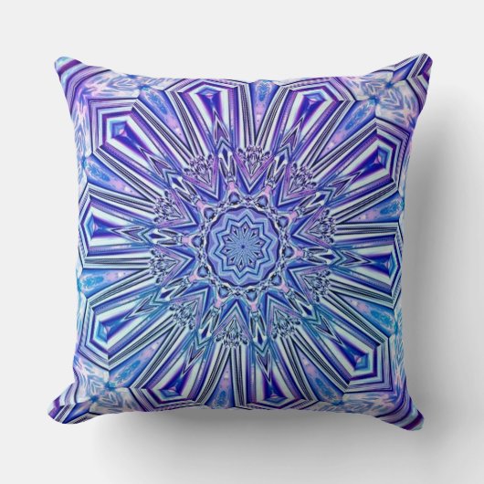アイススター万華鏡のように千変万化するパターンパターン装飾用クッション クッション (正面)