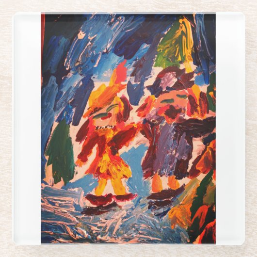 アイスステークスおもしろい ガラスコースター (正面)