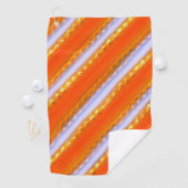 アイスストライプの広いスタイルから黄色がかったオレンジ色のレース ゴルフタオル (インサイチュ)