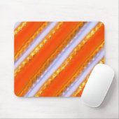 アイスストライプの広いスタイルから黄色がかったオレンジ色のレース マウスパッド (マウス)