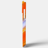 アイスストライプの広いスタイルから黄色がかったオレンジ色のレース Case-Mate iPhoneケース (裏面 / 左)