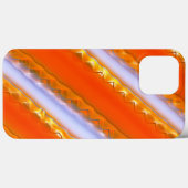 アイスストライプの広いスタイルから黄色がかったオレンジ色のレース Case-Mate iPhoneケース (裏面 (横))