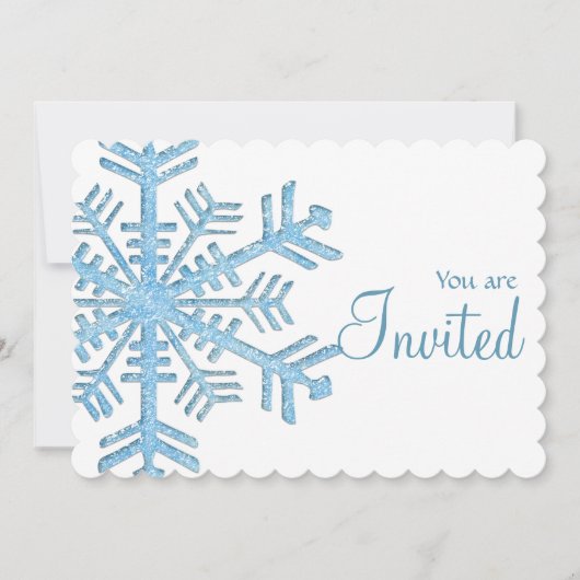 アイススノーフレークウィンターディナーパーティの招待状2 招待状 (正面)