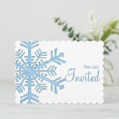 アイススノーフレークウィンターディナーパーティの招待状2 招待状 (スタンド正面)