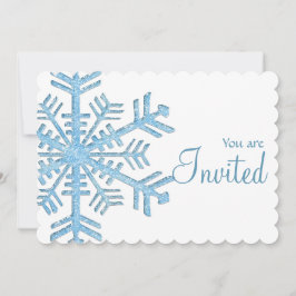 アイススノーフレークウィンターディナーパーティの招待状2 招待状