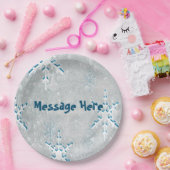 アイススノーフレーク クリスマス ペーパープレート (パーティー)