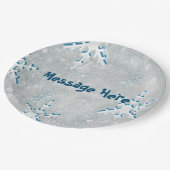 アイススノーフレーク クリスマス ペーパープレート (アングル)