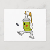 アイススプレー アイスホッケー アイスホッケーのスティック ポストカード (正面)