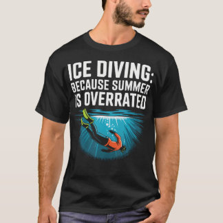 アイスダイビング愛好家 凍った湖のダイビング スキューバ Tシャツ