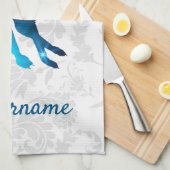 アイスダンススケートタオル – 青い星ペア キッチンタオル (四つ折り)