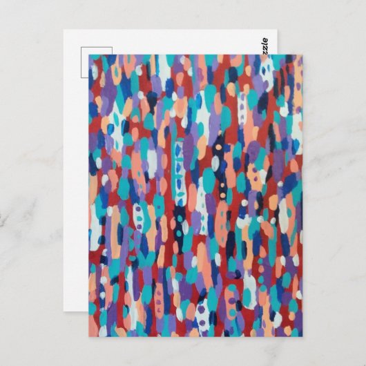 アイスダンス抽象芸術 ポストカード (正面/裏面)