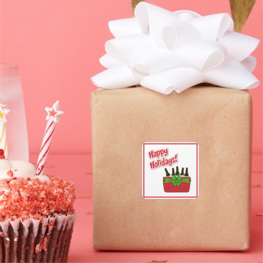 アイスチェストビールハクールップホリデー スクエアシール (パーティー)