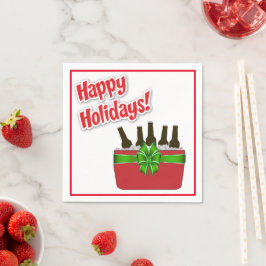 アイスチェストビールハクールップホリデー スタンダードカクテルナプキン