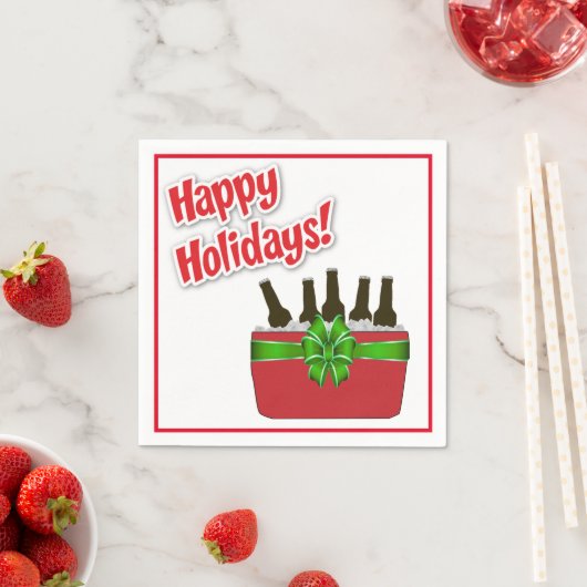 アイスチェストビールハクールップホリデー スタンダードカクテルナプキン (インサイチュ)