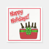 アイスチェストビールハクールップホリデー スタンダードカクテルナプキン (正面)