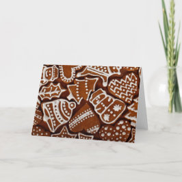 アイスティジンジャーブレッドクリスマスホリデークッキー シーズンカード