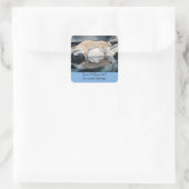 アイスティッカーにシロクマの眠り スクエアシール (バッグ)