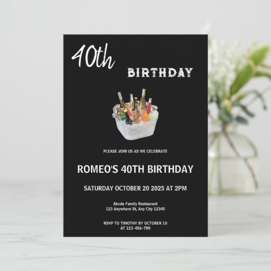 アイスティビール誕生日招待状 招待状 (スタンド正面)