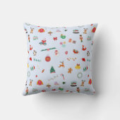 アイスティブルーサンタクロース雪だるまクリスマス クッション (裏面)