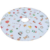 アイスティブルーサンタクロース雪だるまクリスマス フリース ツリースカート (アングル)