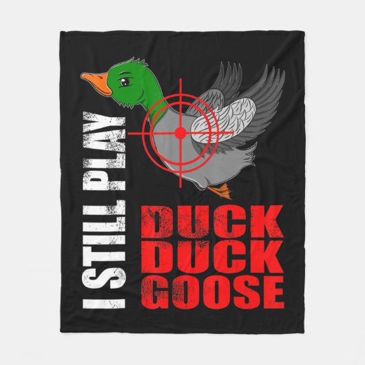 アイスティル遊ダックガウガチョウおもしろいダック狩り狩り フリースブランケット (正面)