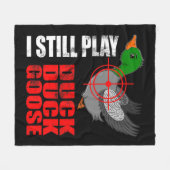 アイスティル遊ダックガウガチョウおもしろいダック狩り狩り フリースブランケット (正面(横))